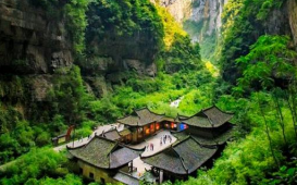 Wulong canyon and Three Gorges scenery on the panorama wellness journey